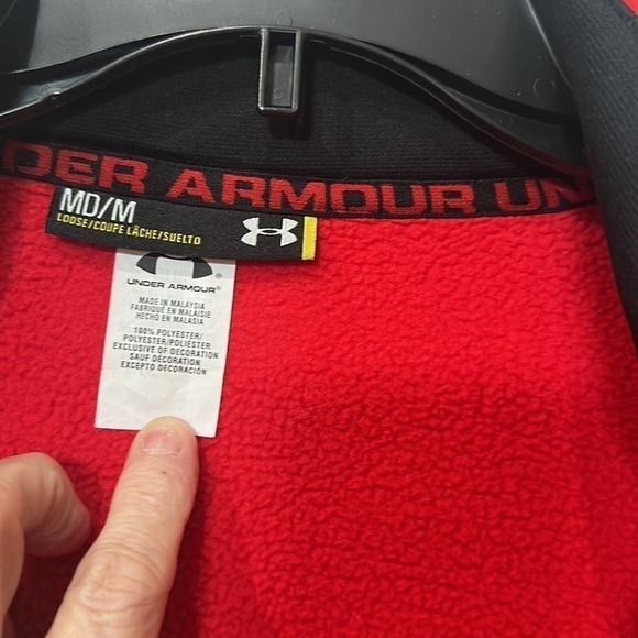 Under Armour men’s size M red and black zip up jacket - Picture 2 of 5